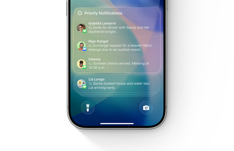 iPhone med fokus for reduserte varslinger aktivert viser en eneste varsling merket som «Kanskje viktig»