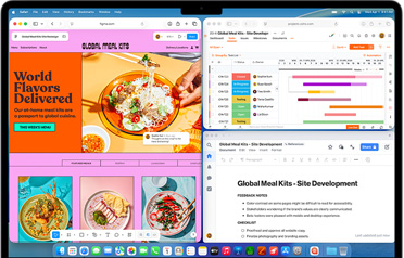 MacBook Air több megnyitott appal