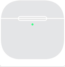Ilustrácia nabíjacieho puzdra k slúchadlám AirPods 4 so zobrazenou prednou šírkou 50,1 mm.