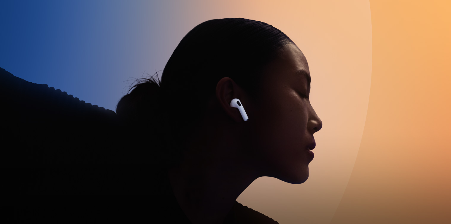 A dancer wears AirPods 4